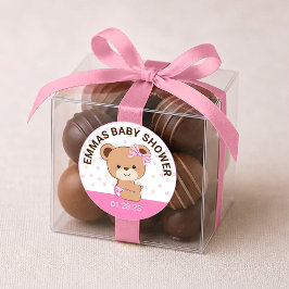 Adesivo de Chuveiro de Bebê Urso Bebê Fofo (Rosa)