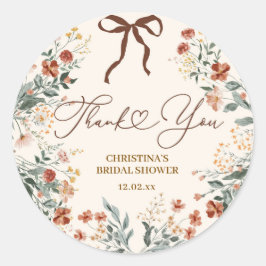 Adesivo de Chuveiro de Noiva Boho Wildflower Fall