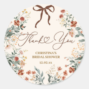Adesivo de Chuveiro de Noiva Boho Wildflower Fall