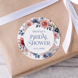 Adesivo de Chuveiro de Noiva com Aquarela Floral E