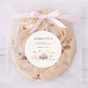 Adesivo de Chuveiro de Noiva com Flor Silvestre Aq