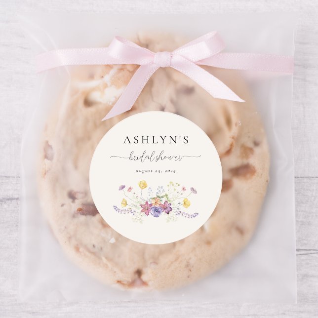 Adesivo de Chuveiro de Noiva Flor Silvestre Aquare (Criador carregado)