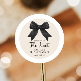 Adesivo de Chuveiro de Noiva Laço Preto Coquete El