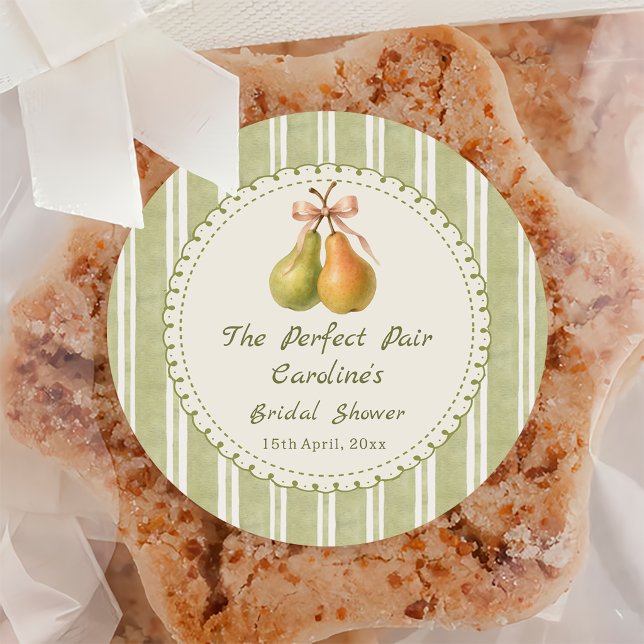 Adesivo de Chuveiro de Noiva Pêra Par Perfeito Ver (Criador carregado)