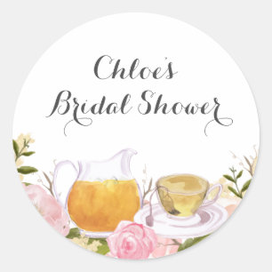 Adesivo de Chuveiro de Noiva Pink Rose Teacup