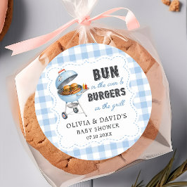 Adesivo de Chuvinha Azul Hambúrguer Churrasco Baby