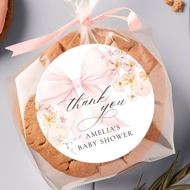 Adesivo de Chuvinha de Bebê Bebê em Flor com Laço  (Criador carregado)