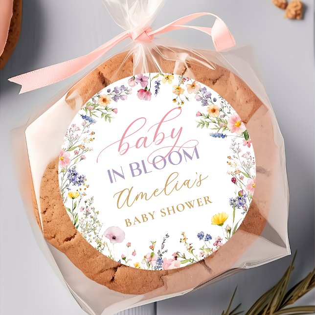 Adesivo de Chuvinha de Bebê Bebê em Flor Silvestre (Criador carregado)