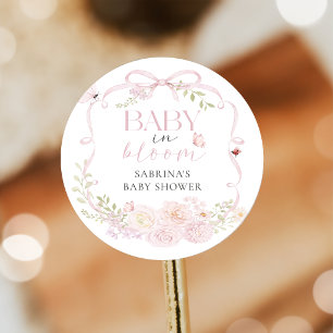 Adesivo de Chuvinha de Bebê com Laço Rosa Baby In 