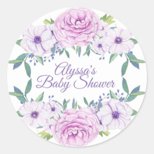 Adesivo de Chuvinha de Bebê Flor de Lilás Roxo Bra