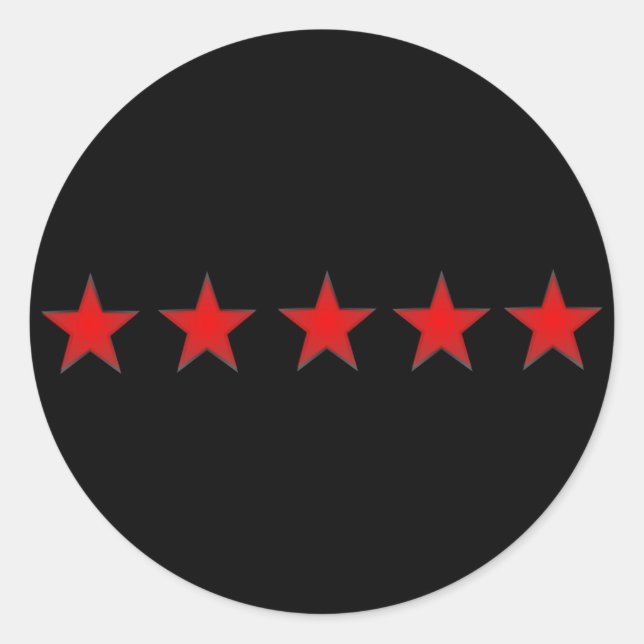 adesivo de cinco estrelas (Frente)
