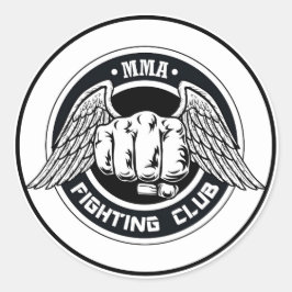 Adesivo de Círculo Clássico do Clube de Luta de MM