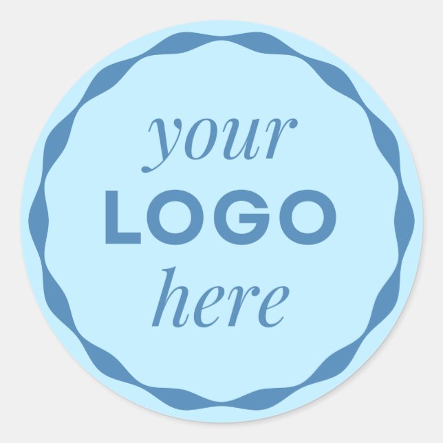 Adesivo de Círculo com Bordas Arredondadas com Log (Frente)