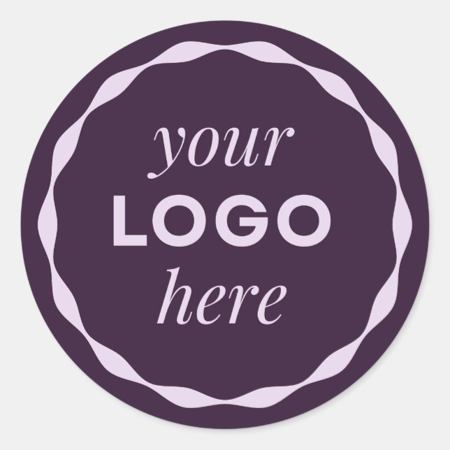 Adesivo de Círculo de Logo Minimalista Personaliza (Frente)