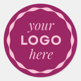 Adesivo de Círculo de Logo Minimalista Personaliza