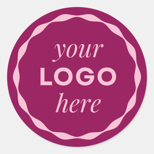 Adesivo de Círculo de Logo Minimalista Personaliza (Frente)