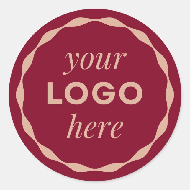 Adesivo de Círculo de Logo Minimalista Personaliza (Frente)