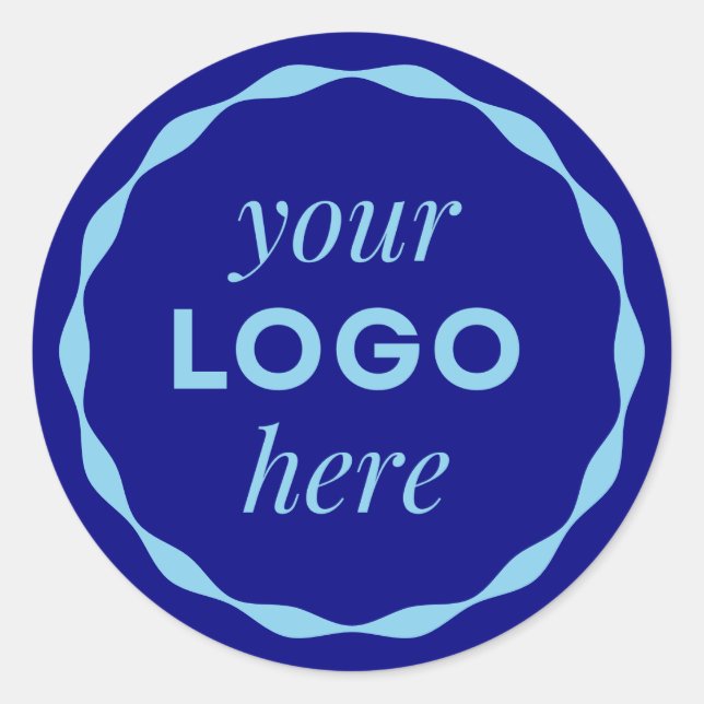 Adesivo de Círculo de Logo Minimalista Personaliza (Frente)