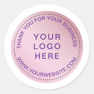 Adesivo de círculo moderno rosa personalizável