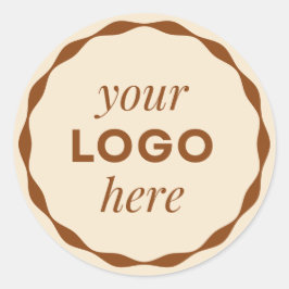 Adesivo de Círculo Recortado com Logotipo Personal