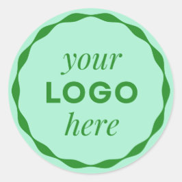 Adesivo de Círculo Riscado com Logotipo de Negócio