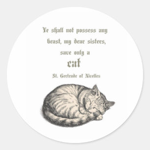 Adesivo de Citação do Gato de Sta. Gertrudes de Ni