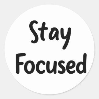 Adesivo de Citação Motivacional Minimalista Foco