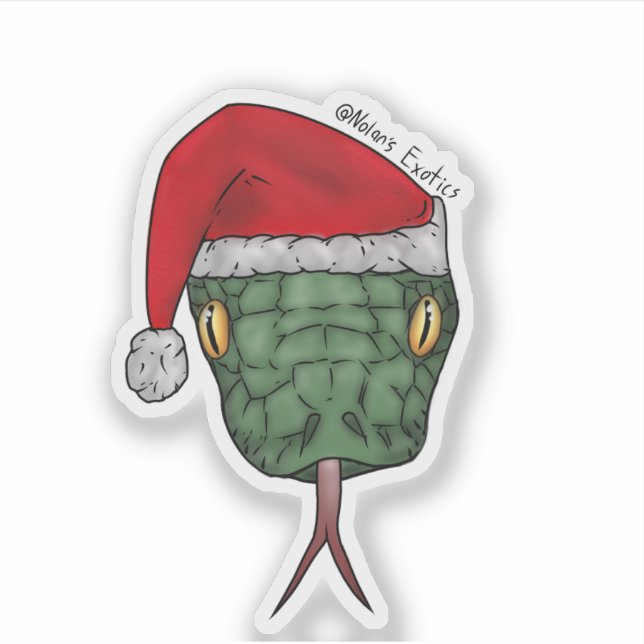 Adesivo de cobra de Natal (Frente)