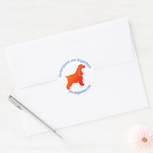 Adesivo de cocker spaniel (Envelope)