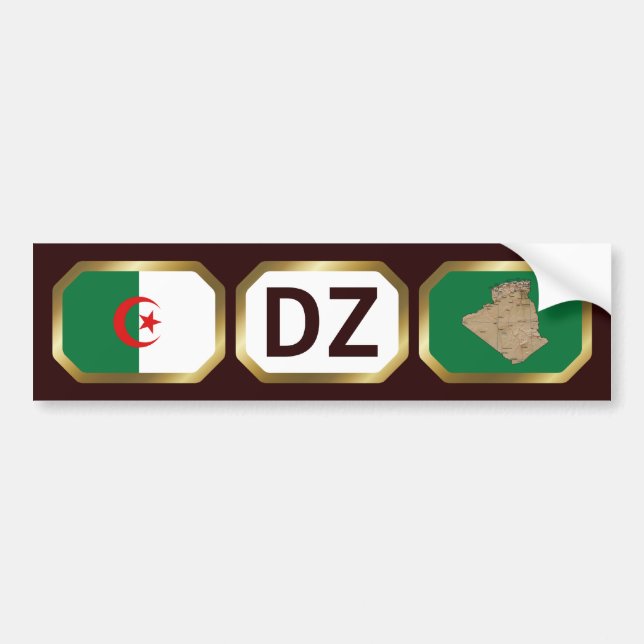 Adesivo de código de mapa de sinalizador da Argéli (Frente)