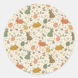Adesivo de Coelhinhos da Primavera Desenhados à Mã