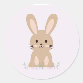 Adesivo de coelho bonito