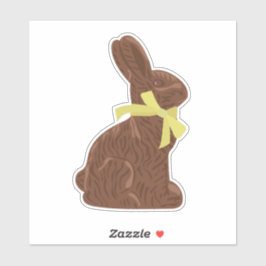 Adesivo de Coelho de Páscoa de Chocolate