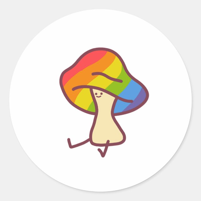 Adesivo de Cogumelo Orgulho Gay (Frente)