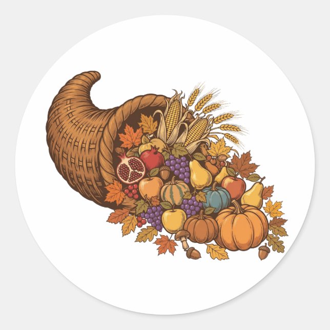 Adesivo de Colheita Cornucópia (Frente)