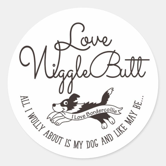 Adesivo de collie de borda (Frente)