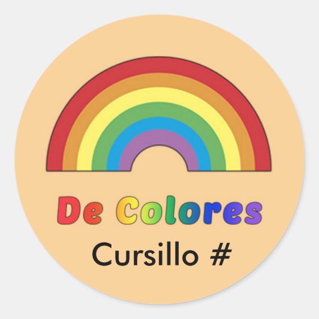 Adesivo De Colores Rainbow Sticker (Frente)