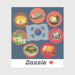 Adesivo de comida coreano
