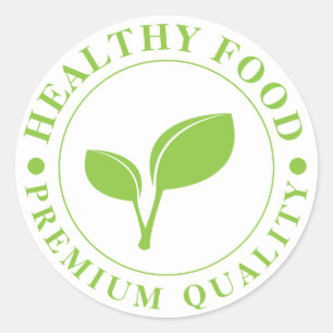 Adesivo de Comida Saudável de Qualidade Premium