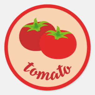 Adesivo de comida vegetal de tomate