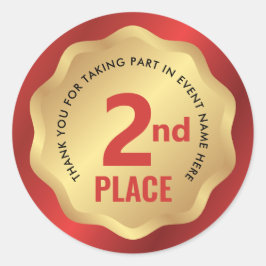 Adesivo de Competição de Medalha de Evento de 2º L
