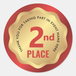 Adesivo de Competição de Medalha de Evento de 2º L