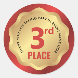 Adesivo de Competição de Medalha de Evento de 3º L
