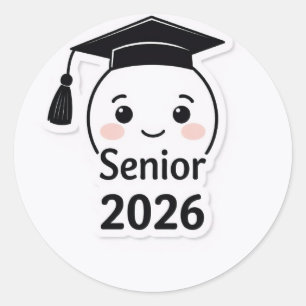 Adesivo de Conclusão de Curso Cute da Turma de 202