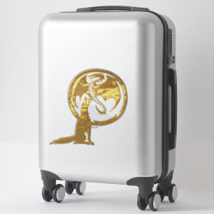 Adesivo de contorno dourado Wolf & Dragon