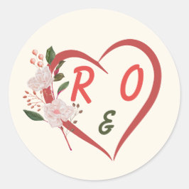Adesivo de Convite de Casamento Editável Arco Flor