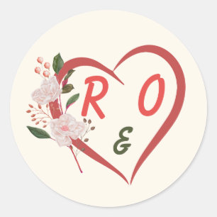Adesivo de Convite de Casamento Editável Arco Flor