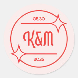 Adesivo de Convite de Casamento Inspirado em Resta