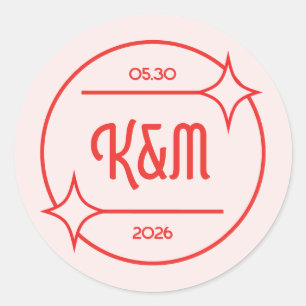 Adesivo de Convite de Casamento Inspirado em Resta