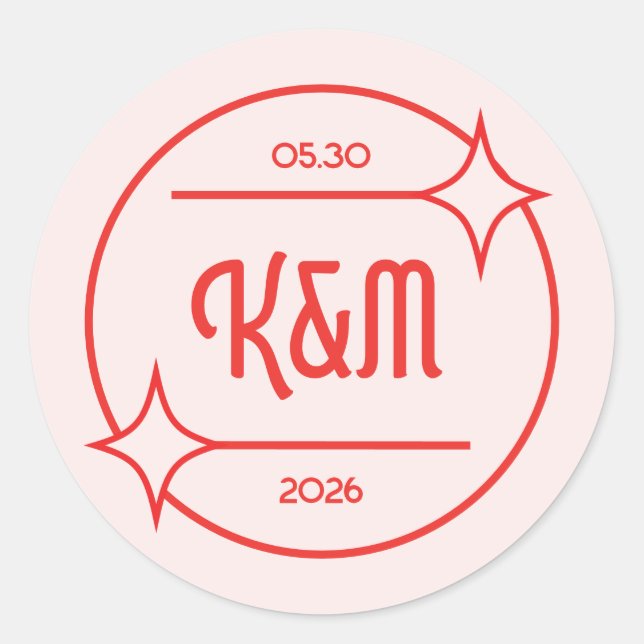 Adesivo de Convite de Casamento Inspirado em Resta (Frente)